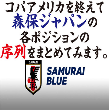 サッカー日本代表森保ジャパンメンバーの各ポジションの序列と今後